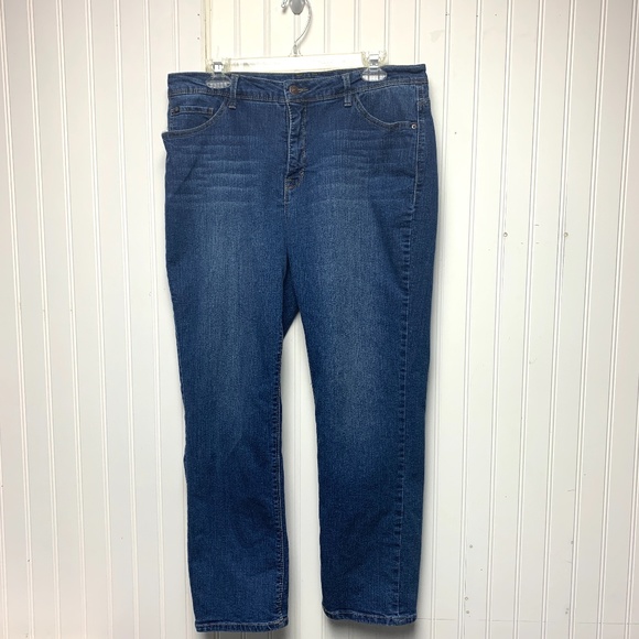 curve appeal off duty straight jeans